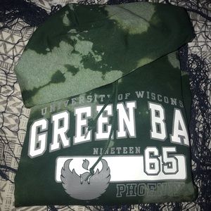 UWGB Hoodie. Custom tie-dye.